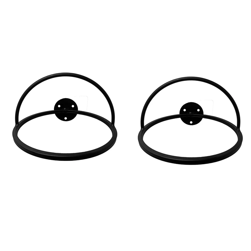 

Hat Rack -2 Pcs - Wall Mounted Display Rack - Multifunctional Helmet Rack - Black Painted Steel Hanging Hat Rack
