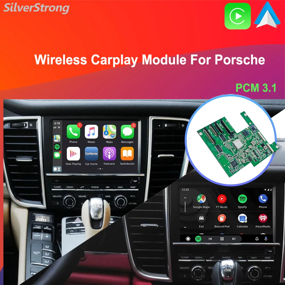 

Автомобильный беспроводной модуль Apple Carplay для Porsche/Panamera/Cayenne/Macan/Boxster 911 PCM 3,1 Android Авто AI Box камера мультимедиа