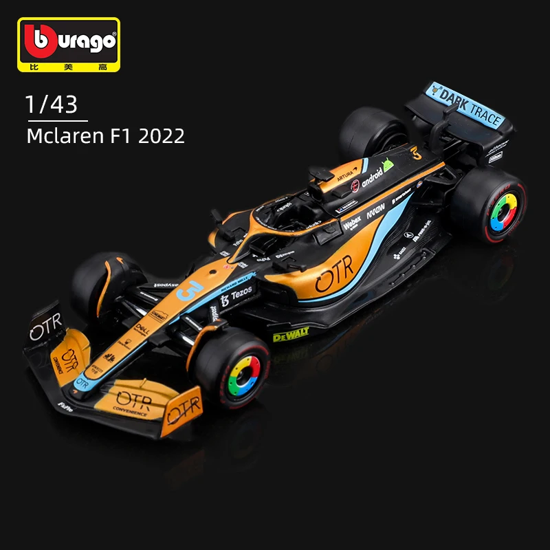 

Bburago 1:43 McLaren F1 MCL36 #3 Daniel Ricciardo #4 Lando Norris Alloy Car Die Cast Model Luxury Vehicle Diecast Toy 2022 New