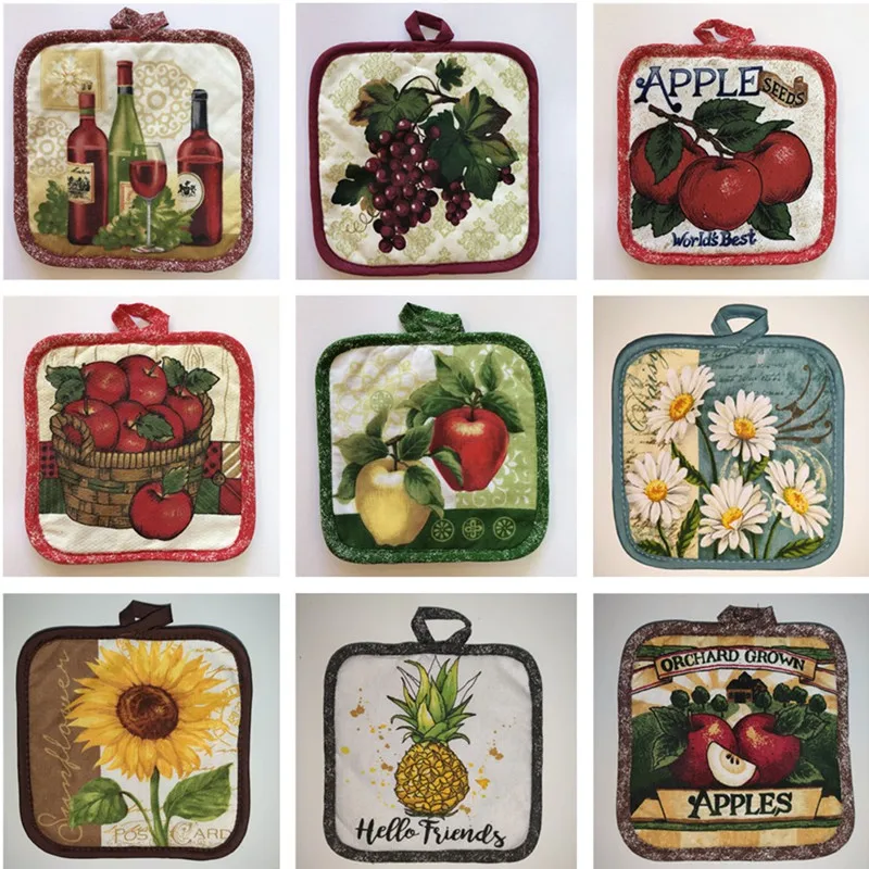 Квадратные термостойкие подставки из хлопка 5 шт.