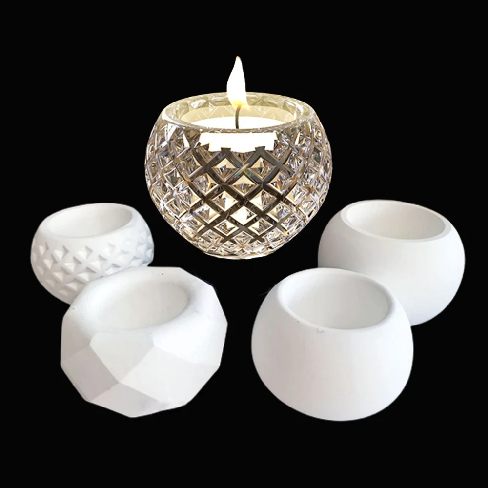 

Round Cement Clay Candle Holder Molds Concrete Planter Silicone Flowerpot Container Mold Plaster Candle Cup Epoxy Resin Mould
