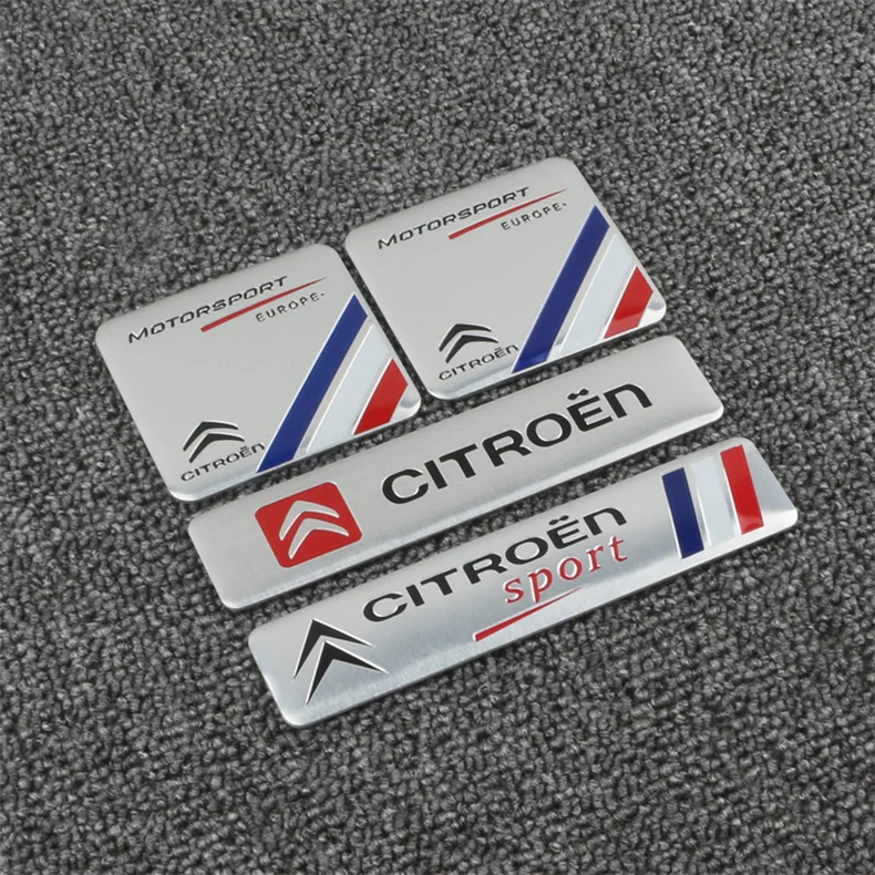 

1 Pcs Car Decoration Stickers Logo 3D Aluminium Emblem Badge Decal For Citroen C1 C3 C4 C5 C6 C-ELYSEE VTS Picasso Cross Cactus