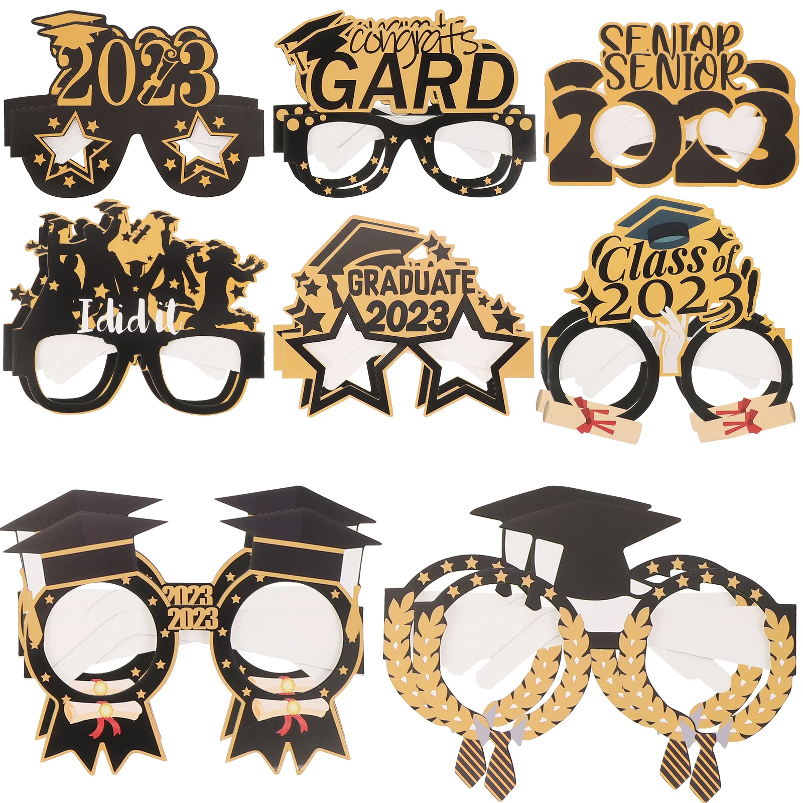 

Graduation Party Eyeglasses Photo Props Decor Favors Eyewear Paper Prop Glasses Supplies Interesting Ornaments