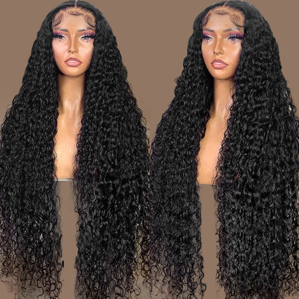 13×4 Lace Front Human Hair Wigs Brazilian Deep Wave Frontal Wig 13×6 HD Lace Frontal Water Wave Curly Human Hair Wigs For Women