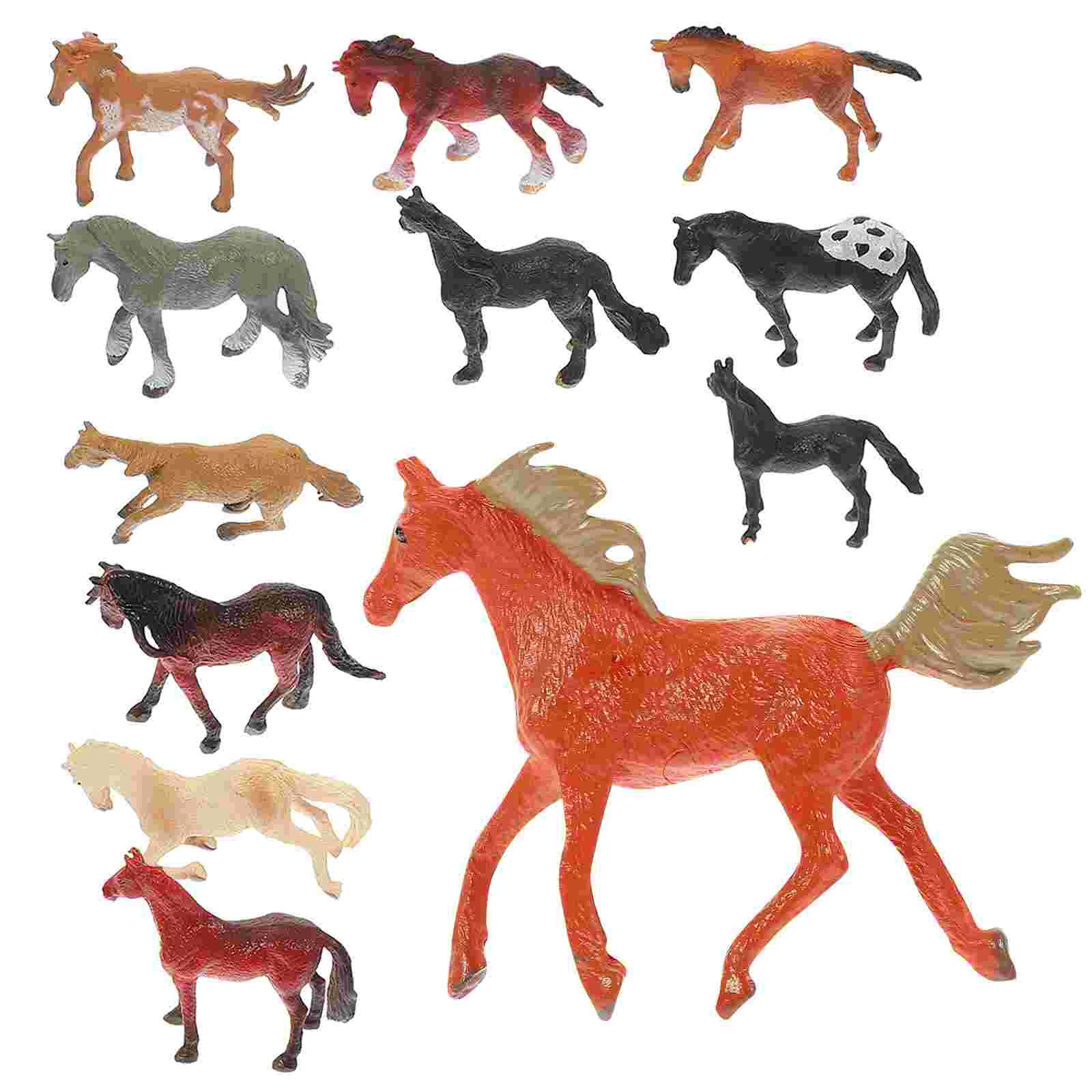 

Horse Figurines Figures Minianimalsanimal Horsesrealistic Model Set Pony Foal Desktop Simulated Figurine Statue Children Models