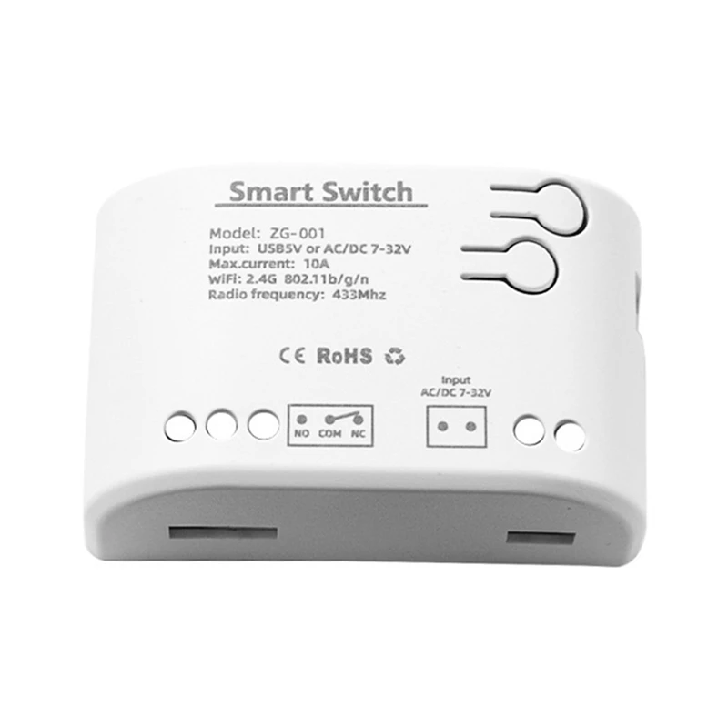

1 Pcs 1CH 5V AC/DC 7-32V Relay Module Smart Switch Remote Control 433Mhz DIY Smart Home Automation For Door Access