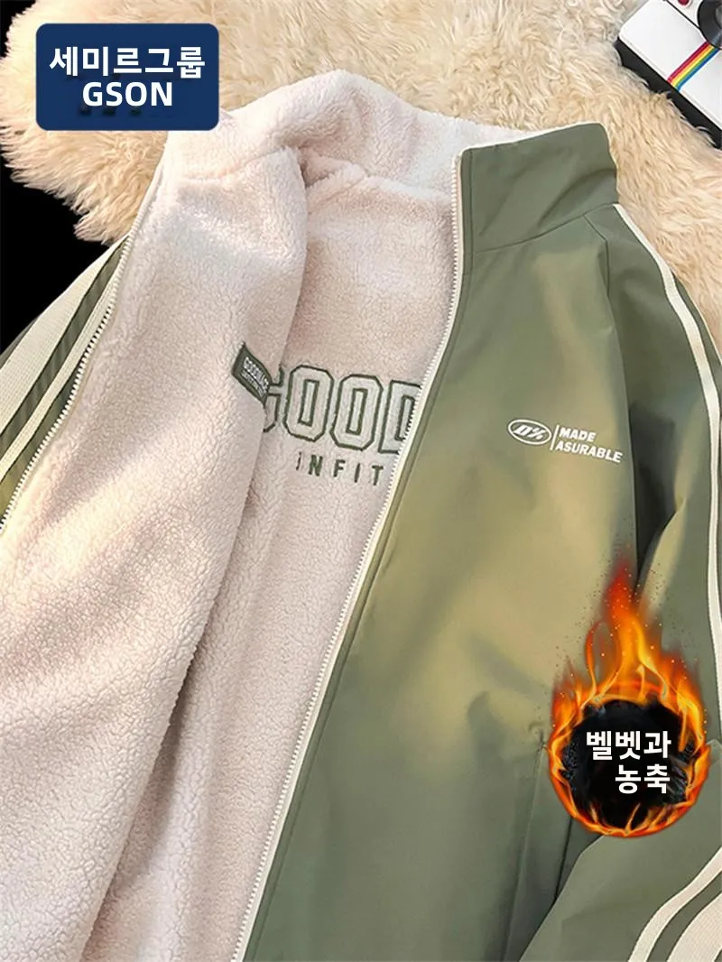 Senma Gson American Double-Sided Wear Cotton-padded jacket New Jacket Men's Autumn and Winter Fleece-lined Thickened Loose Co...