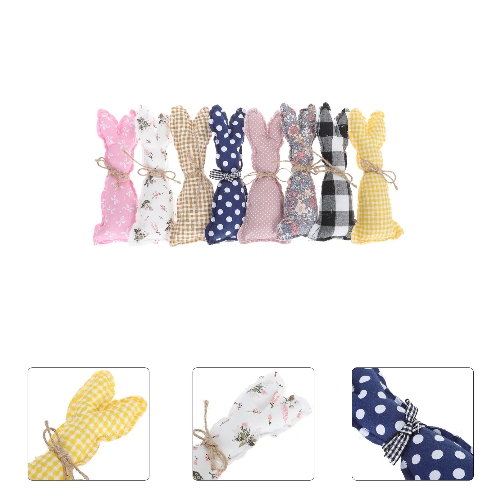 

8pcs Party Home Sofa Bed Ornaments Easter Festival Party Decor Cloth Bunny Adorns