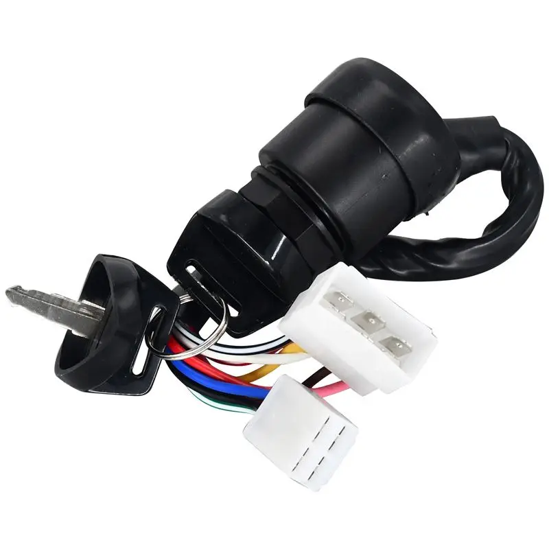 Ignition Switch with Keys J17-82508-20 J10-82508-20 Compatible with Yamaha Golf Cart G1 2-cycle Gas Models 1979-1989