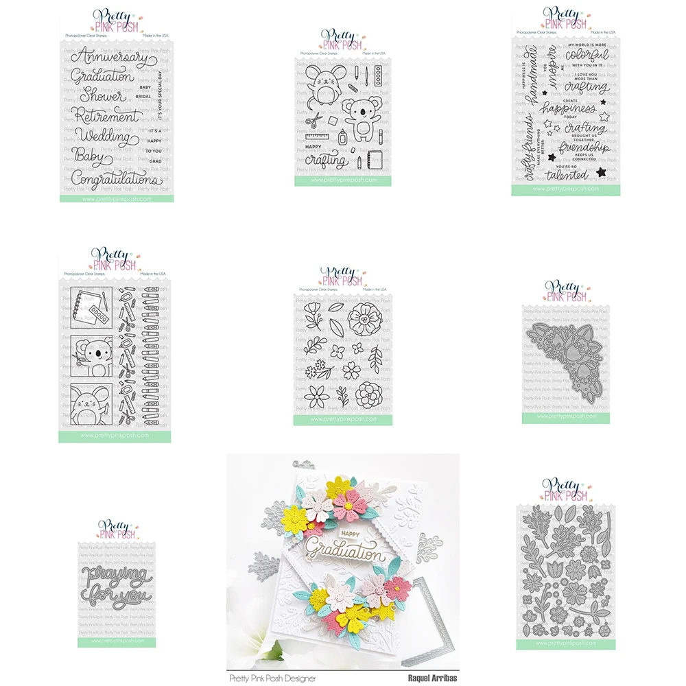 

New Floral Metal Cut Dies And Clear Stamps For Decorating Handmade Diy Paper Cards Album Scrapbook Backgrounds Embossing Crafts