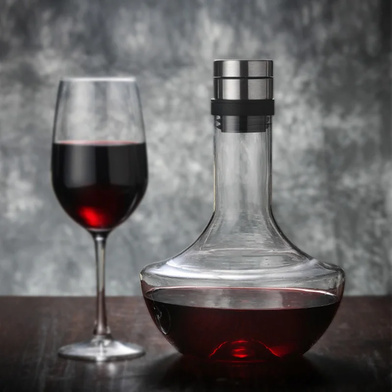 

1000ML Decanter Hand Blown Crystal Red Wine Bottle Brandy Champagne Glass Decanter Bottle Kettle Pourer Home Bar Bubbler