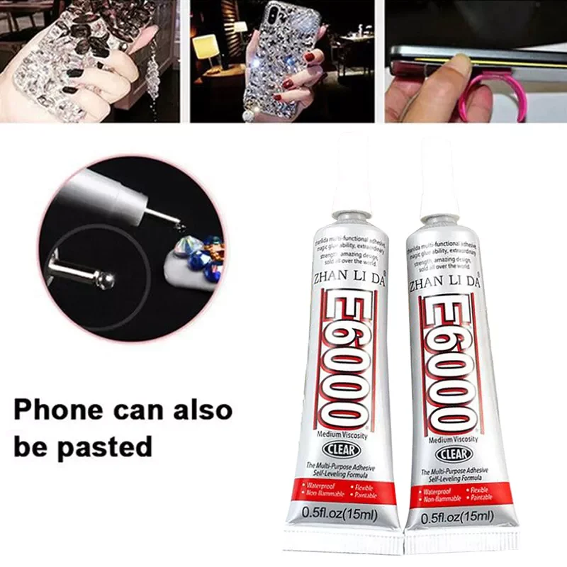 

1PC E6000 Glue Strong Adhesive For Diy Rhinestones Painting Cloth Metal Fabric Crystal Epoxy Hotfix For Jewelry Tool