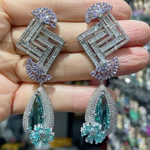 Bilincolor Серьги-капельки из кубического циркония