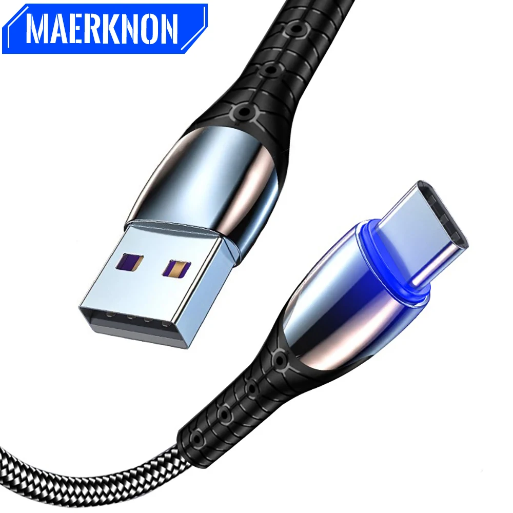 

Maerknon Type C USB Cable QC 3.0 Mobile Phone Charger Data Cord For Huawei P50 Xiaomi 13 12 Samsung Type C Phone Charger Cables