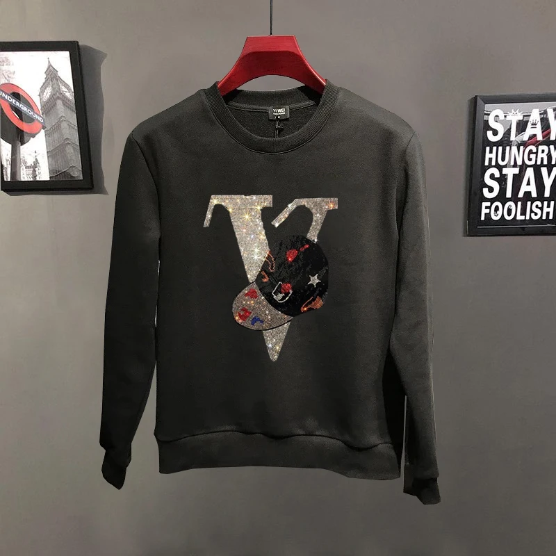 Мужская толстовка с круглым вырезом модные толстовки популярный дизайн надписи