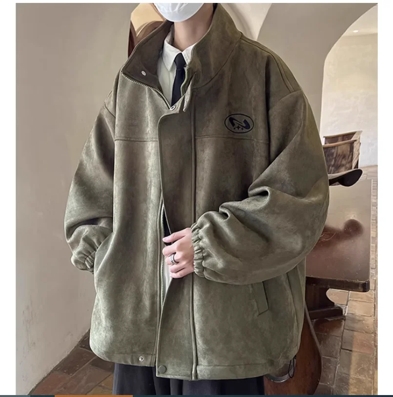 Весенне-осенняя Мужская Американская замшевая Модная брендовая повседневная
