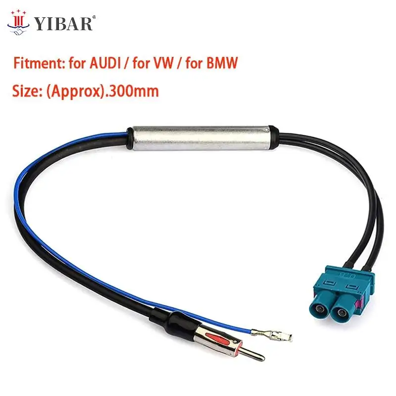 Radio Adaptor Antenna AM/FM Audio Cable Dual Fakra-Din Aerial Antenna Adaptor Car Accessories For VW For Adapter