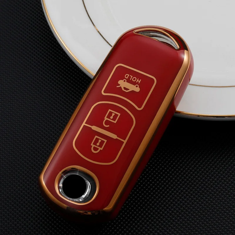 

Key Fob Cover Case for Mazda 3 6 CX-3 CX-30 CX-5 CX-7 CX-9 MX-5 Atenza Auto Accessories Ring 2 3 4 Buttons Soft TPU Flip