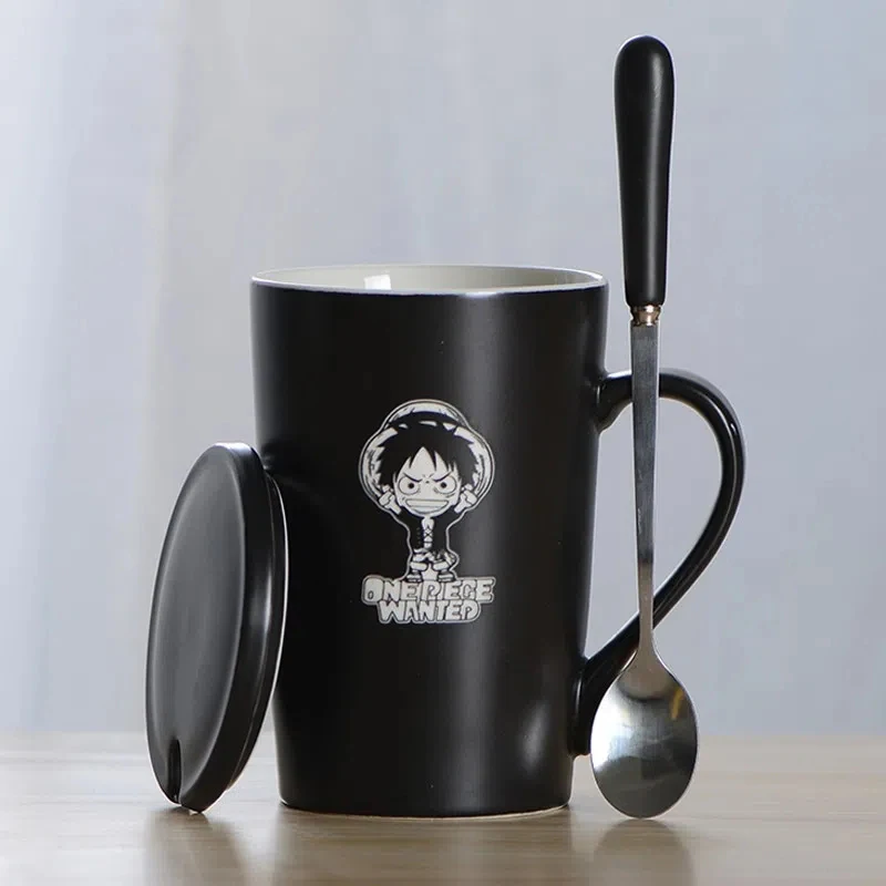 

Цельная чашка Bandai в стиле аниме Kawaii Luffy Nami Roronoa Zoro Детская бытовая ложка керамическая чашка для молока кофе для ванной