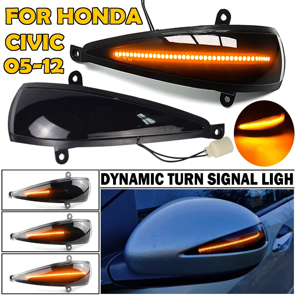 

2 шт., Светодиодные поворотники для Honda Civic 2006 2012 FA1 FD1 FD2 FN2