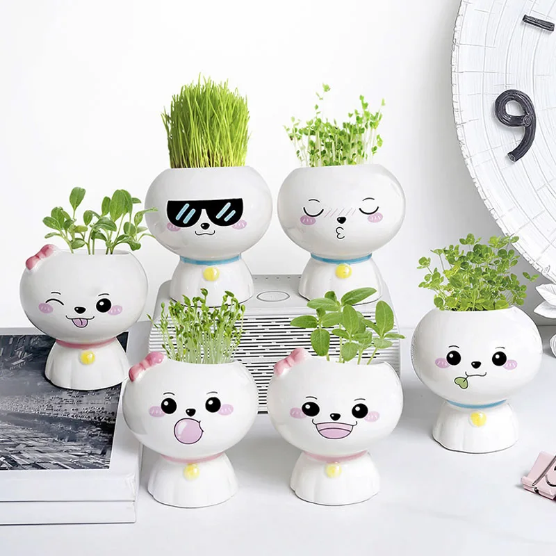 

Strongwell домашние украшения, поделки, мультяшная кукла, цветочный горшок, миниатюрная модель, настольный дисплей, суккуленты, цветочные горшки...