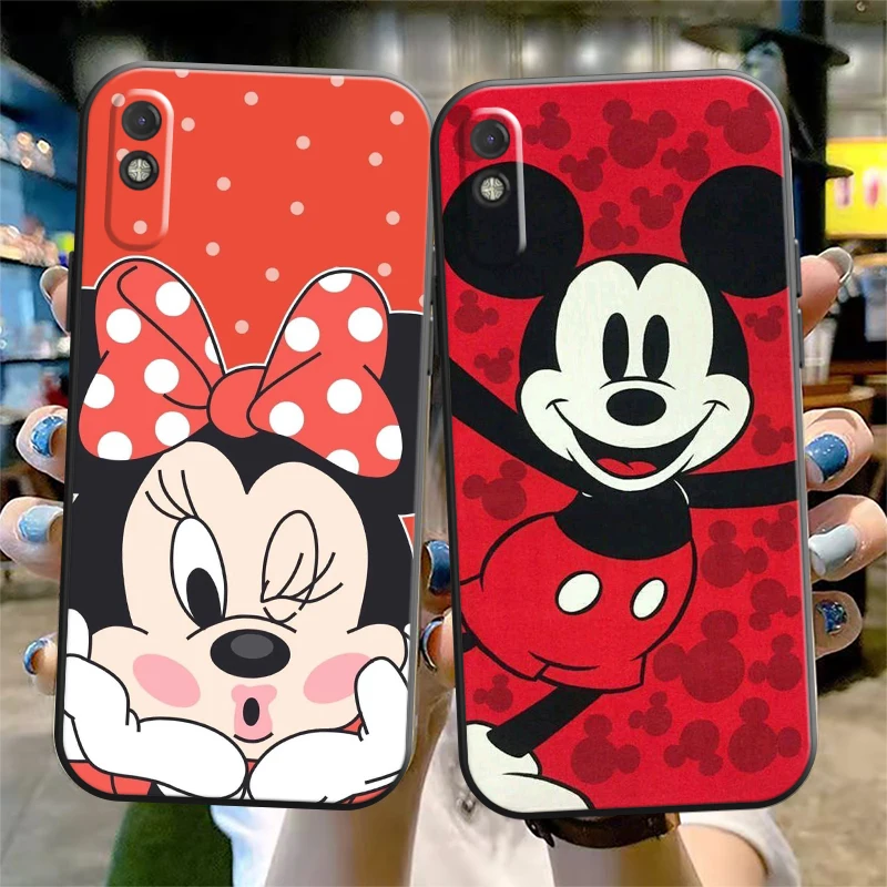 

Disney Mickey Mouse Phone Case For Xiaomi POCO F3 GT X3 Pro X3 GT M3 M3 Pro X3 X3 NFC Soft Black Coque Carcasa Liquid Silicon