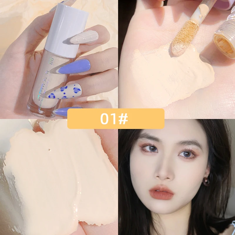

Brighten Skin Tone Foundation Concealer Cream Liquid Concealer Oil Control Cover Acne Spots Dark Circle 2 Colors Moisturizing