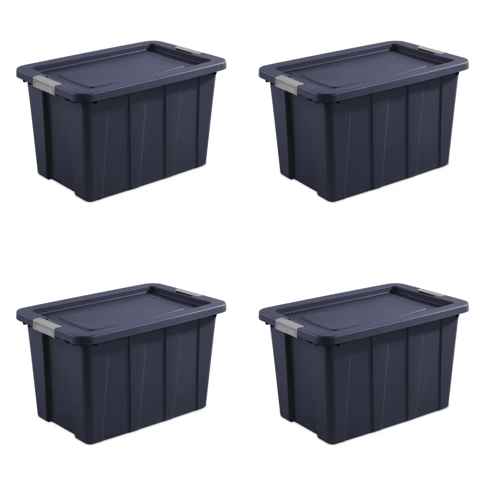 

Sterilite 30 Gallon Latching Tuff1 Tote Plastic, Dark Indigo, Set of 4 Furniture Decoration Classical Elegance