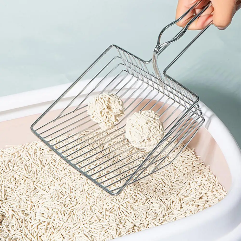 Scoop Efficient Metal Cat Litter Scoop Convenient Long Handle Non-stick Shovel Pet Supplies