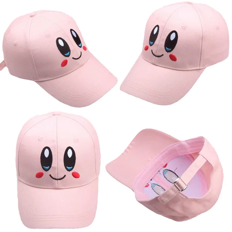 

Anime Figure Kawaii Star Kirby Spring Summer Baseball Cap Cute Embroidery College Style Girls Pink Sweet Sun Hat Birthday Gift