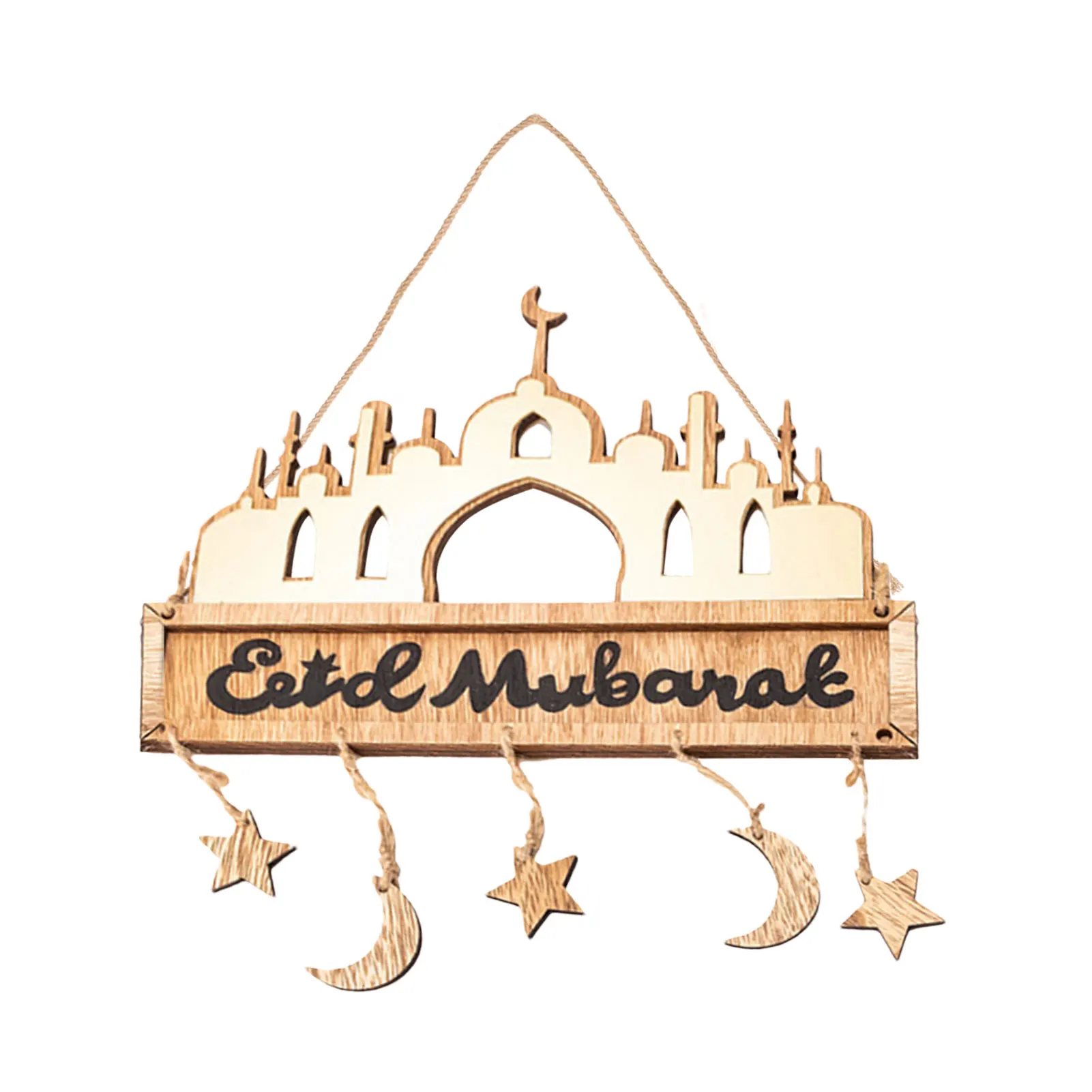 

Деревянный кулон, украшение Рамадан, кареем, украшение, узор в форме мечети, ИД Мубарак, украшение для вырезания букв, Рамадан, Мубарак, ИД