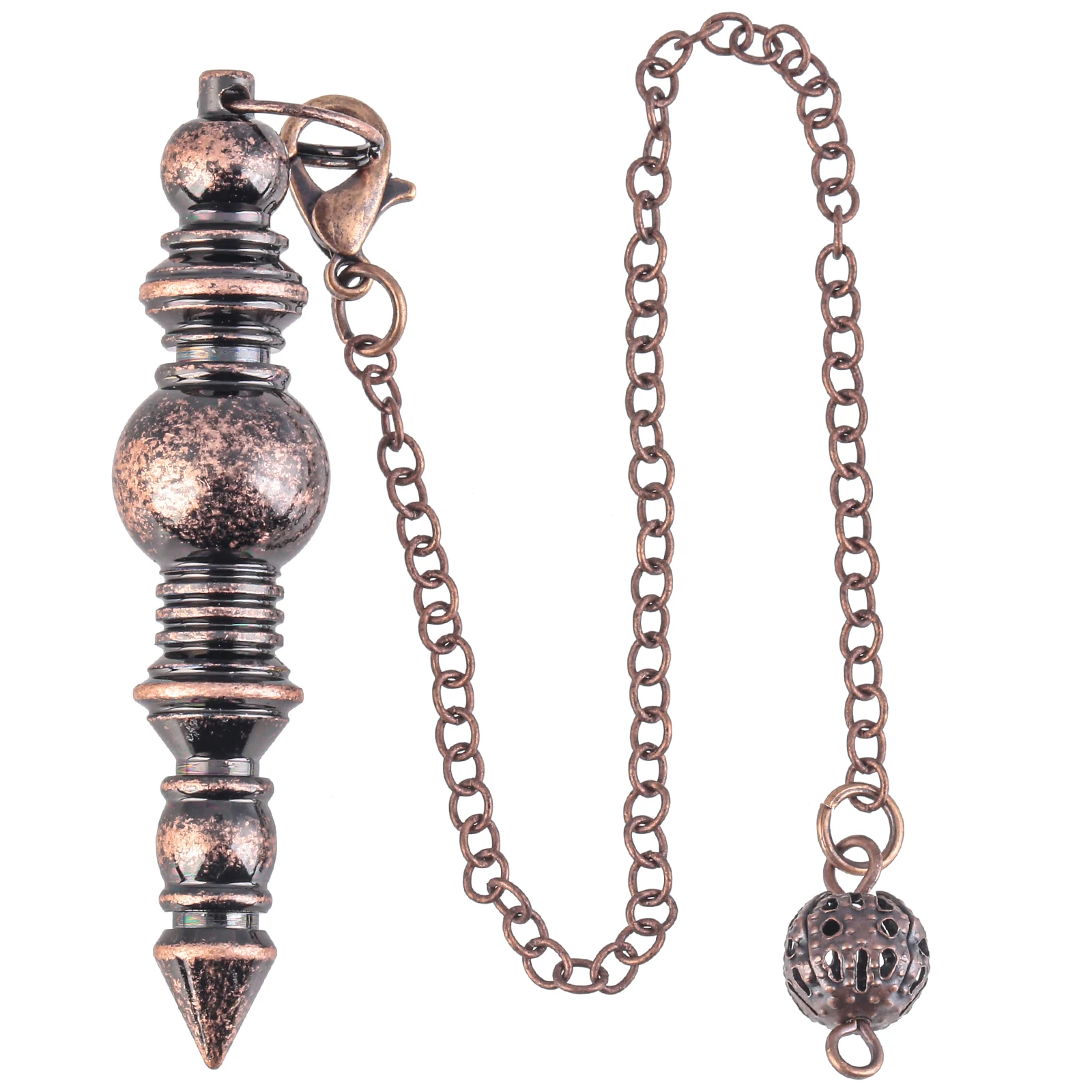 

Healing Reiki Metal Wand Dowsing Pendulum With Chain For Meditation Divination Chakra Balancing