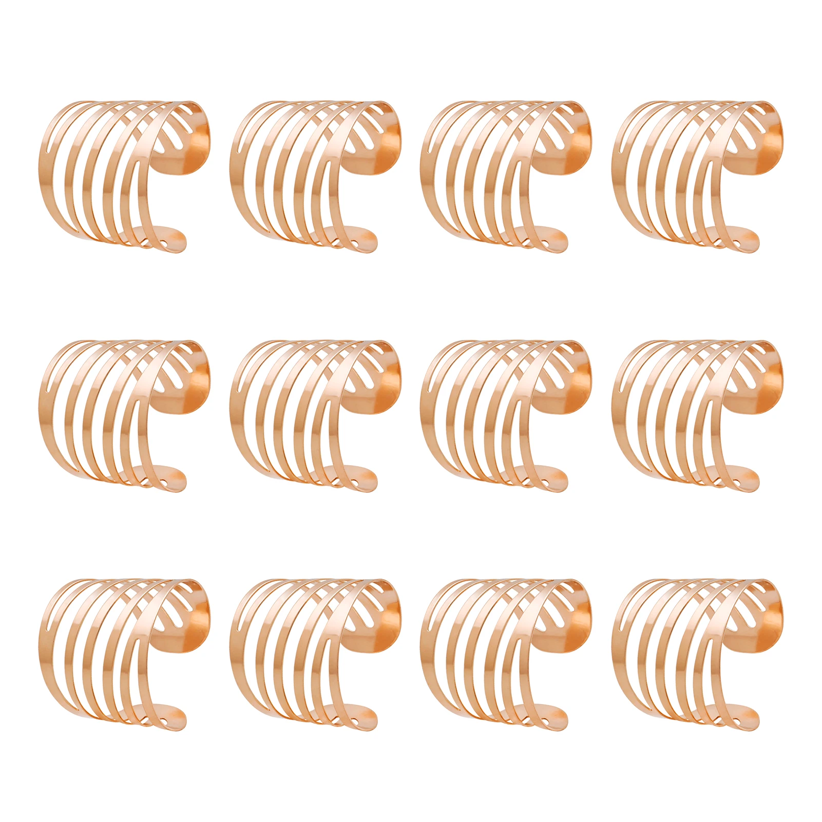 

12 шт./упак. держатель пряжка кольцо для салфеток обеденный стол утолщенный изысканный вырезанный праздничный украшение из сплава Свадебная...