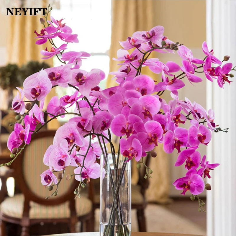 

5/9 Heads 98cm Artificial Butterfly Orchid Flowers Fake Moth Orchids Flowers for Wedding Christmas Festival Home Decor