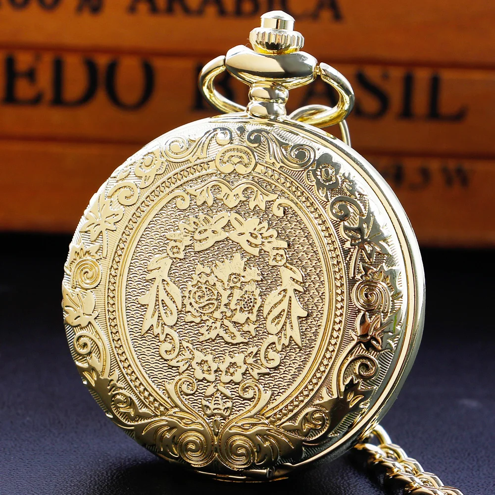Orologio Da Tasca Al Quarzo Di Lusso In Oro Vintage Collana Da Uomo Da Donna Minimalismo Orologio Da Tasca Personalizzato Orologio Regali Unici Reloj 