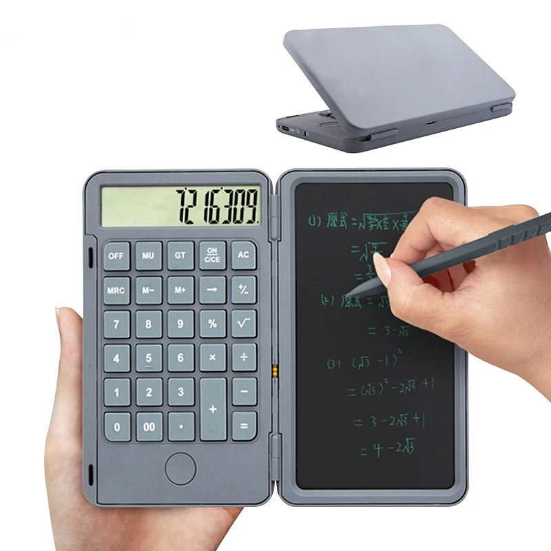 

6.5 Inch Calculator LCD Writing Tablet Educational Toys Creative Set Reusable Coloring Learning Toys Paperless with Rechargeable