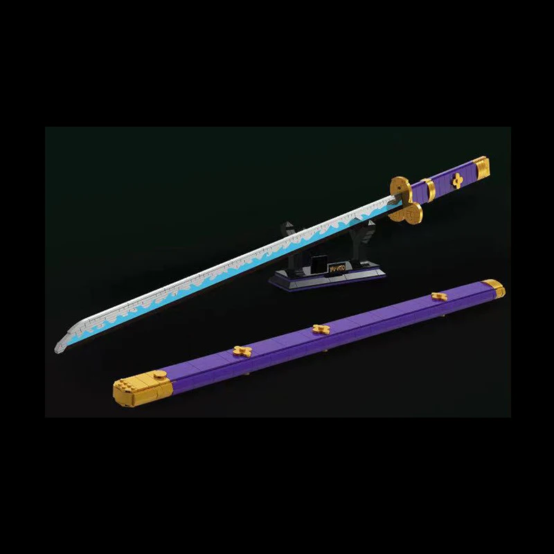 Самоблокирующиеся кирпичи Ророноа Зоро Модель меча Строительные блоки