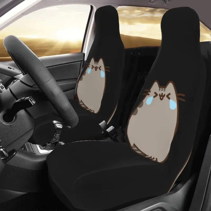 

Cartoon Fat Cat Car Seats Covers, Grunge Gothic Car Seats Protector, Car Accessories, Car Seat Upholstery Set Car Seat Covers