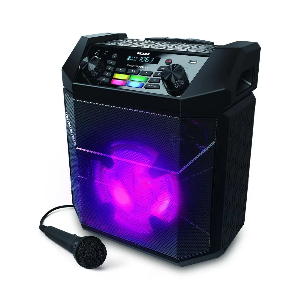 Купи Bluetooth Speaker Wireless Portable LED Party Audio Party Boom FX Portable Bluetooth Speaker with LED Lighting, Black за 10,418 рублей в магазине AliExpress