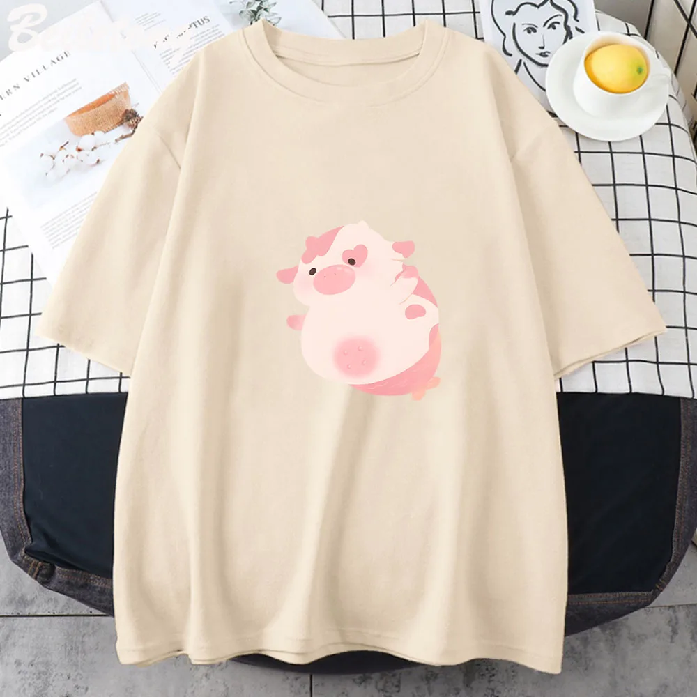 

Kawaii Mermaid Mukka T Shirt Summer Short Sleeve T-shirts Cotton Hot T Shirt Women Summer New Street Fashion Oversized T Shirt