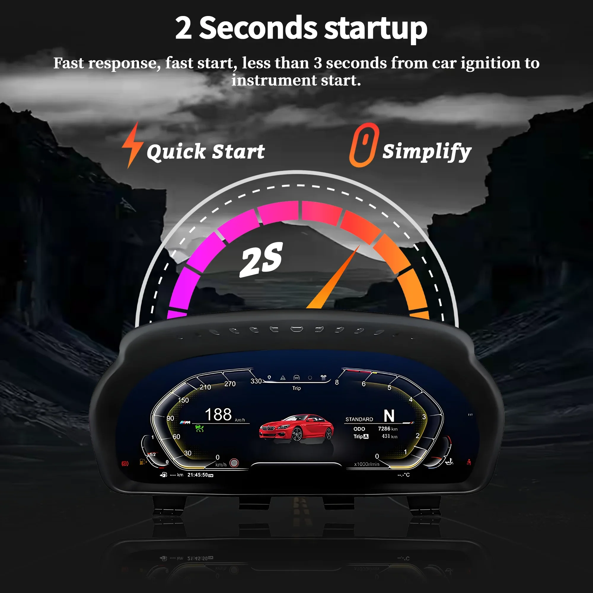 12 3-дюймовый автомобильный ЖК-дисплей приборной панели цифровой экран для BMW 5