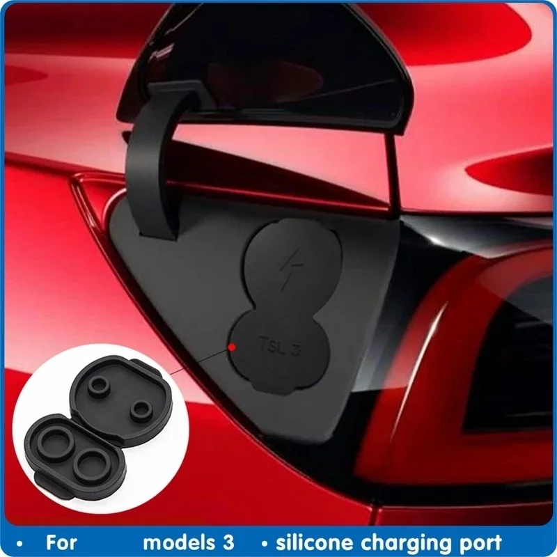 Puerto de carga para coche Tesla, cubierta protectora contra el polvo, accesorios para modelo Y 3, 2022, nuevo, 2021