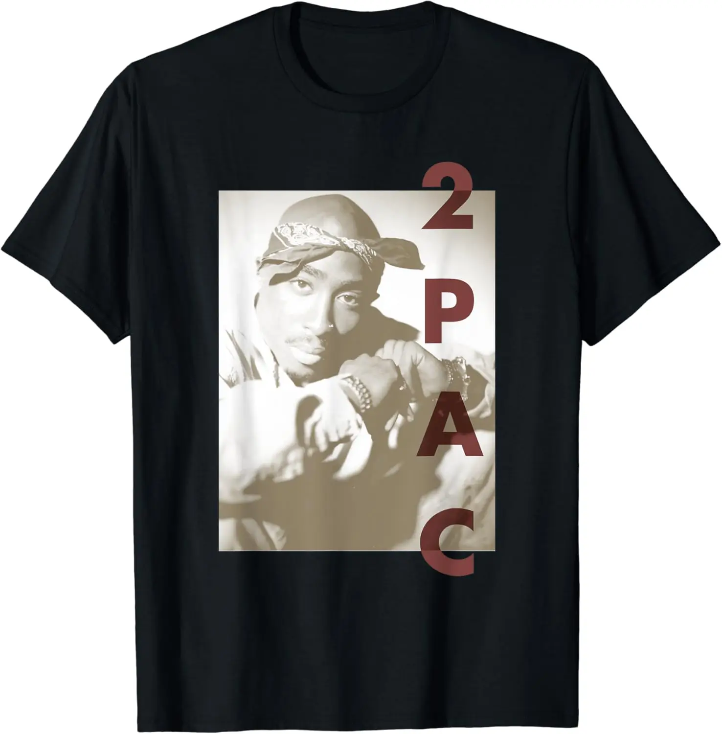 Футболка Tupac Tune In 100% хлопок уличная одежда высокого качества