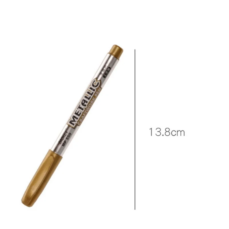 2 шт. Золотой серебряный металлический ручка для подписи DIY тега Фотоальбом Scrapbooking для вечеринки День рождения Бэби-шауэр Свадебное украшение.