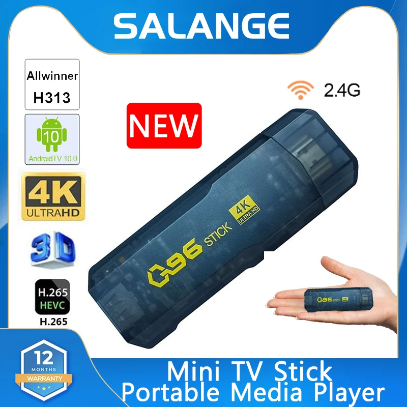 

Q96 Mini TV Stick 4K Dongle Smart TV Box Android Allwinner H313 Quad Core 2.4G WIFI HD TV Stick H.265 Home Theater set Top Box