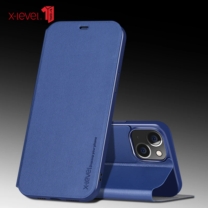 X-level Luxury Original Ultra Thin Slim Flip Case Leather Tpu Book Cover For Iphone 14 13 Iphone14 Pro Max 14promax Phone Case