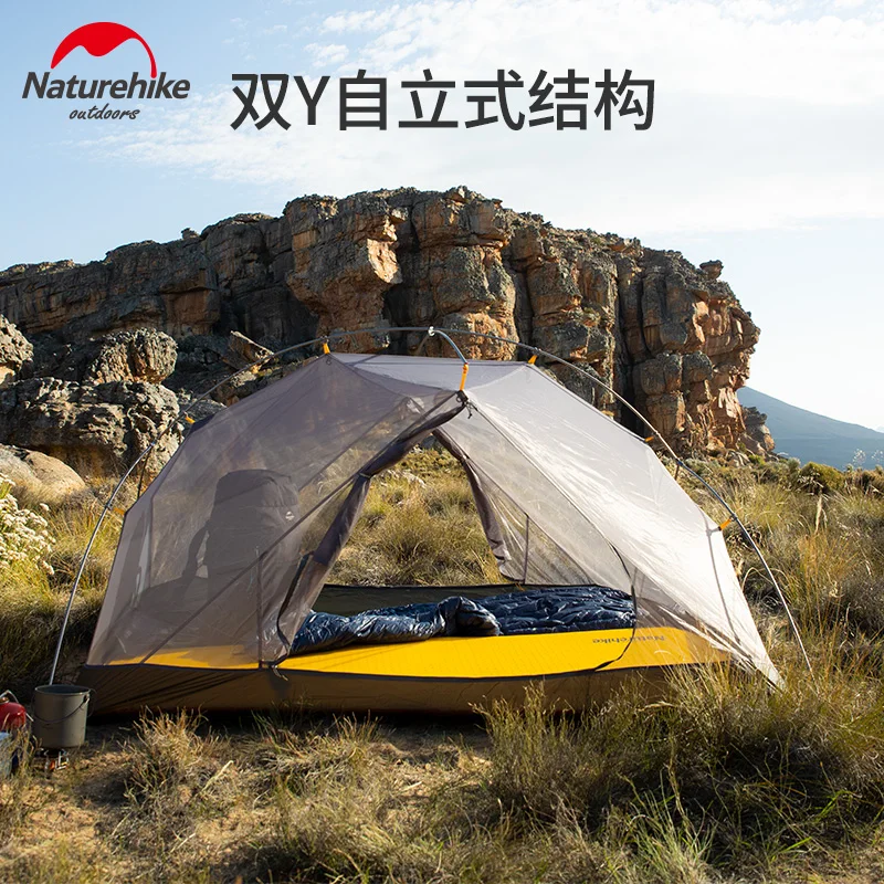 Naturehike Mongar Водонепроницаемый 3 сезона 20D нейлоновая двухслойная палатка для