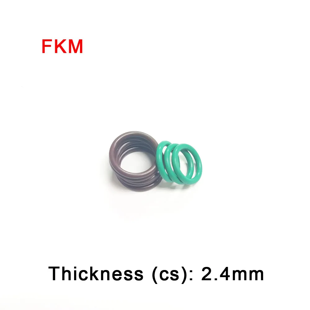 

Уплотнительное кольцо FKM, прокладка CS 2,4 мм, фторрезиновая шайба, наружный диаметр 7/8/9/10/11/12/13/14/15/16/18/19/20 ~ 150 мм, размер: OD * CS