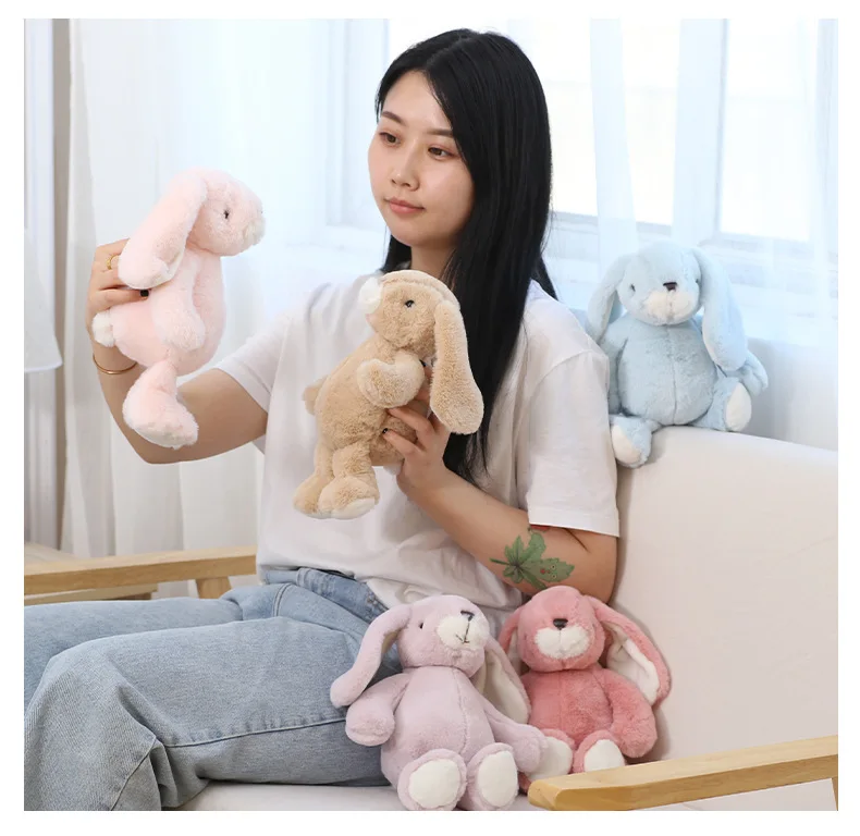 

Pudcoco 30CM Large Ears Rabbit Plush Toys Small Size Stuffed Animal Doll Soothing Pillow Birthday Gift