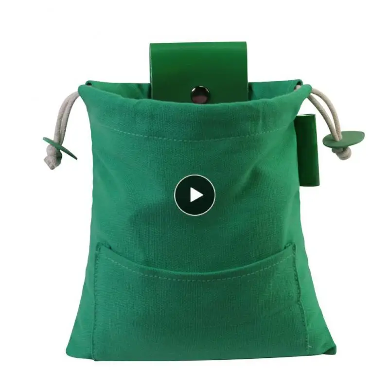 

Leather Bushcraft Bag Canvas Foraging Fruit Picking Pouch Storage Bags With Easy Looping Around Belts Camping Hiking Tools